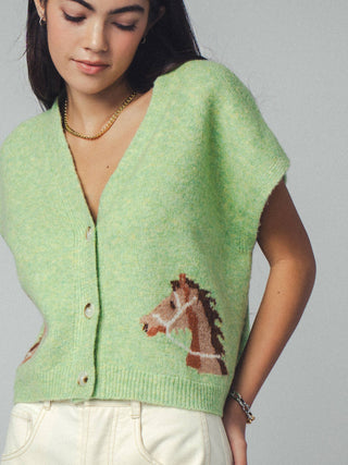 Western Horse Cardigan