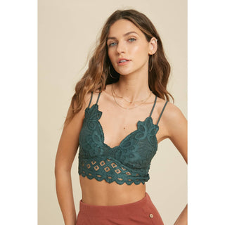 Double Strap Scalloped Lace Bralette