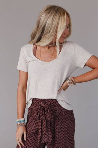 Scoop Neck Bralette Tee
