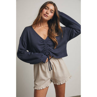 REVERSIBLE RELAXED CROP KNIT TOP