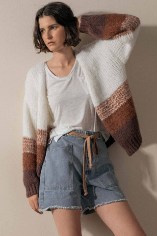High-Waisted Frayed Hem Denim Shorts
