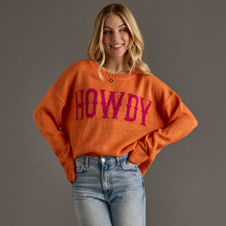 Orange Howdy Lightweight Sweater