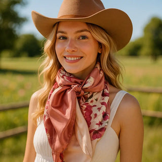 Raspberry Pink Floral Wild Rag
