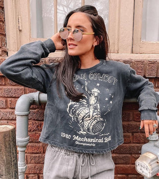 Urban Cowboy Crop Sweatshirt