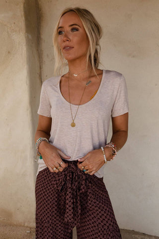 Scoop Neck Bralette Tee