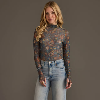 Floral Mesh Top