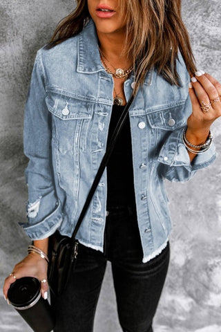 Lapel Denim Jacket