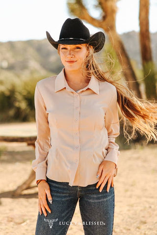 Blush Rodeo Button Up