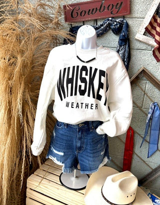 White Whiskey Weather Sweatshirt