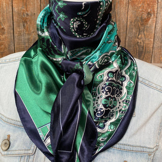 Blue and Green Waves Wild Rag