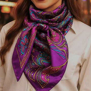 Purple Floral Wild Rag