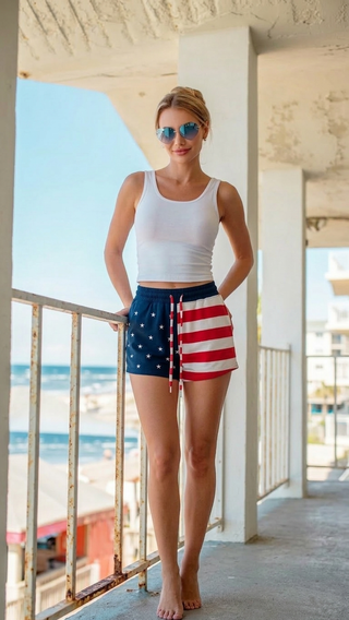 Terry Flag Shorts