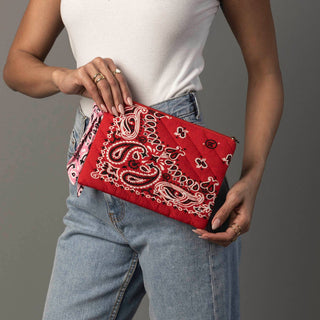 Red Bandana Clutch