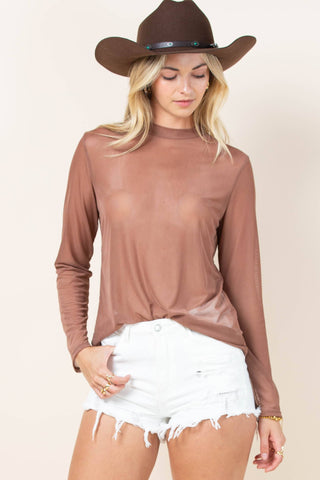 Mesh Top - Mocha