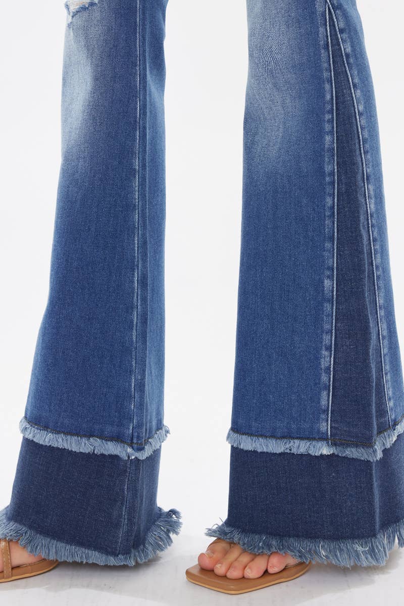 High Rise Flare Med. Wash