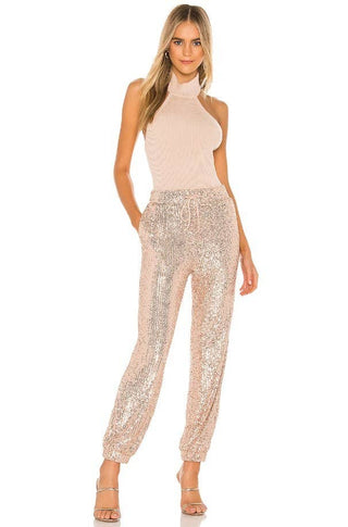 Black Sequin Jogger