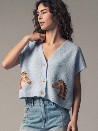 Western Horse Cardigan