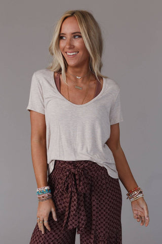 Scoop Neck Bralette Tee