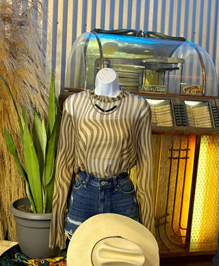 Mesh Top - Geo Print
