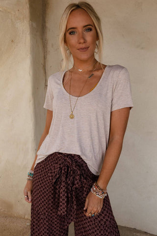 Scoop Neck Bralette Tee