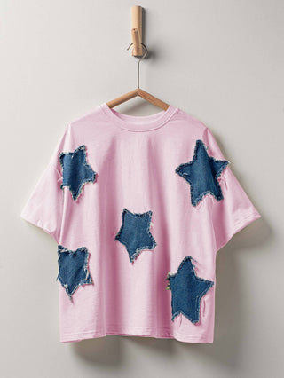 Distressed Denim Star Tee
