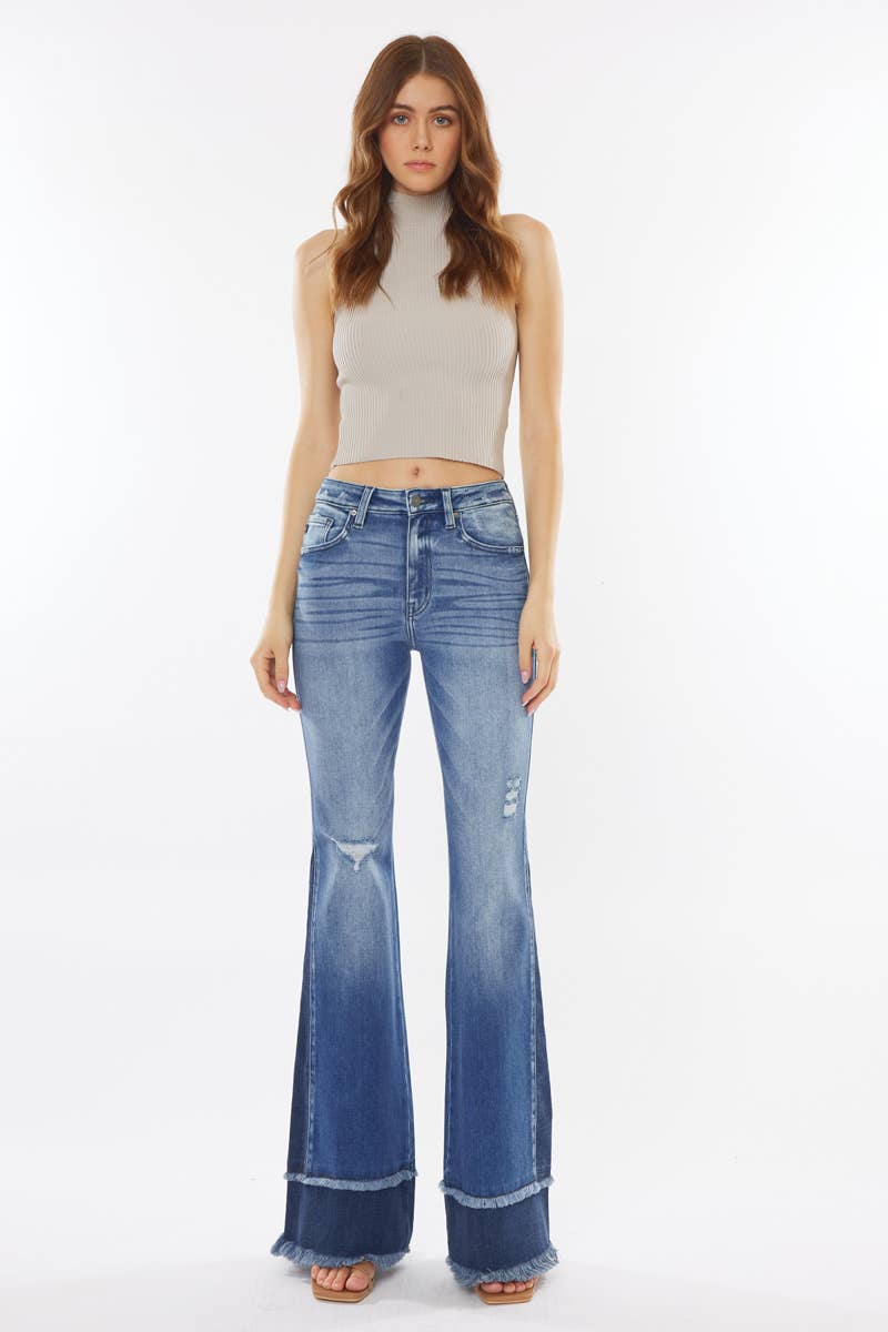 High Rise Flare Med. Wash