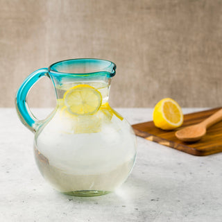 Aqua Rim Pitcher Glass