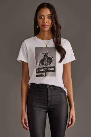 White Cowboy Bar Graphic Tee