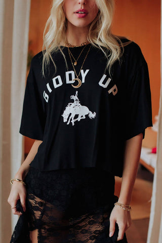 Giddy Up Cropped Tee