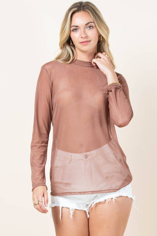 Mesh Top - Mocha