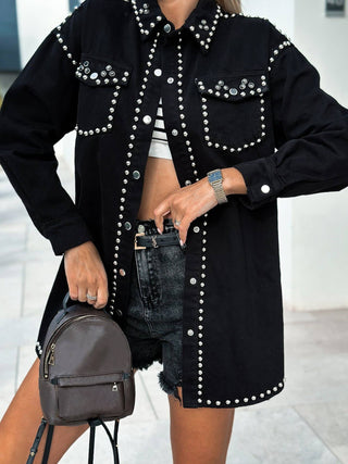 Vintage Studded Denim Jacket