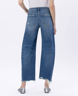 HIGH RISE BARREL JEANS