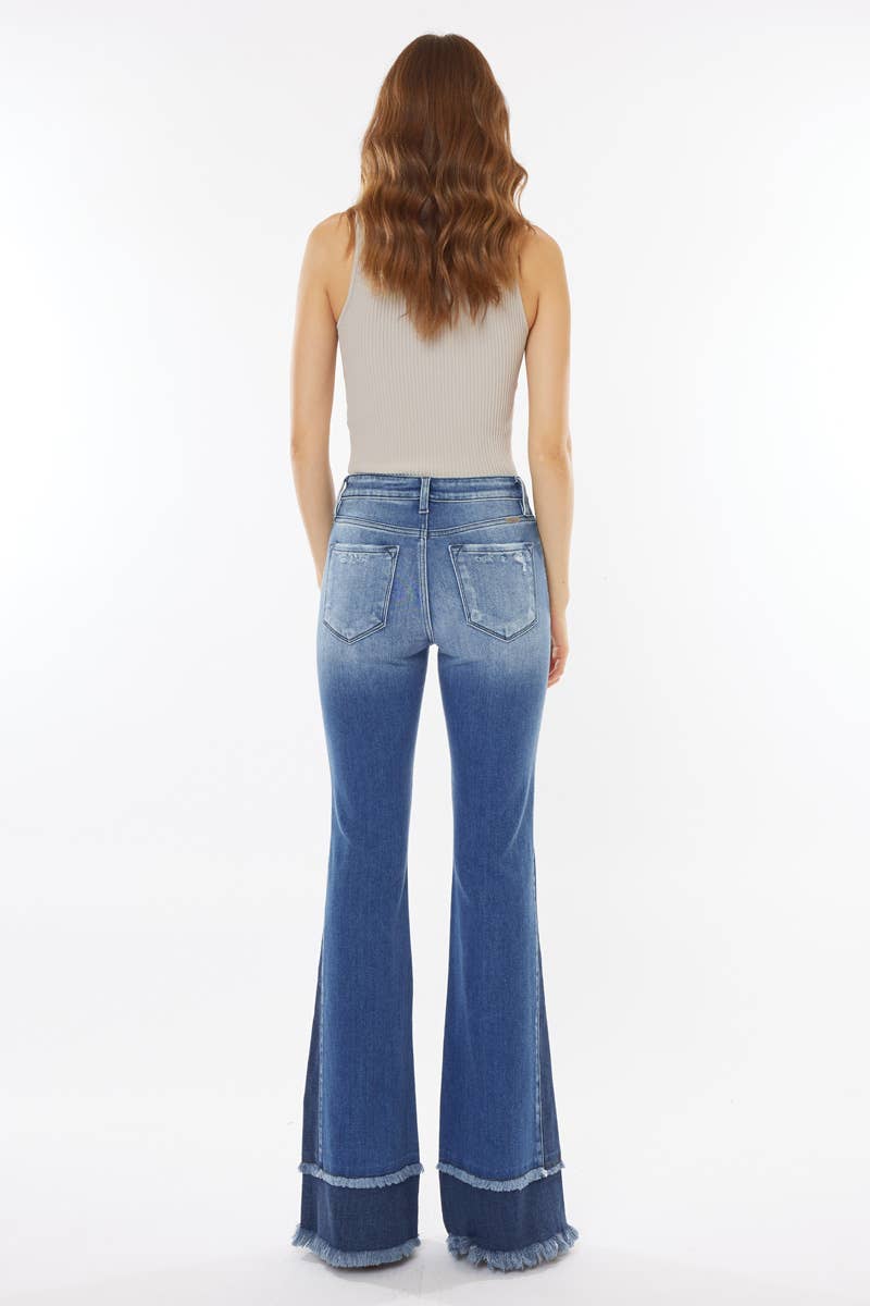 High Rise Flare Med. Wash
