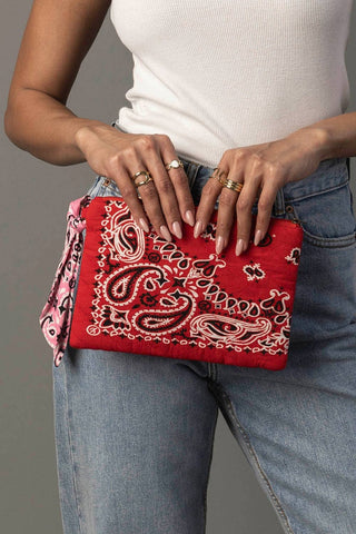 Red Bandana Clutch