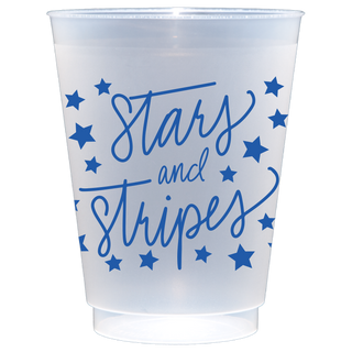 Stars & Stripes | July 4 Frosted Acrylic 16 oz Cup Set of 8