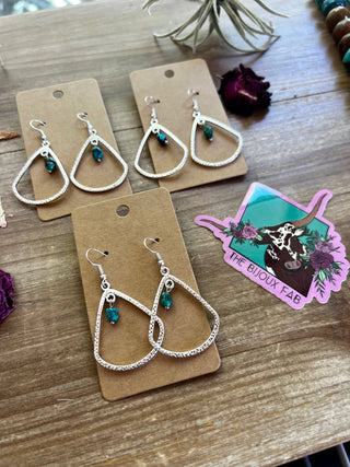 Turquoise nuggets  and Dangle earrings