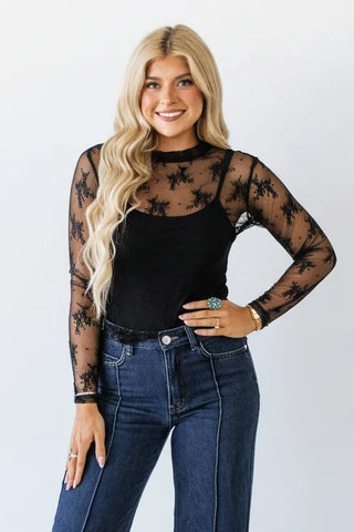 Lace Mesh Tops