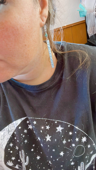 Real Turquoise Dangle Earrings