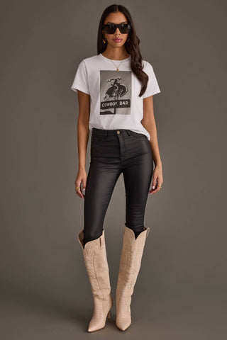 White Cowboy Bar Graphic Tee
