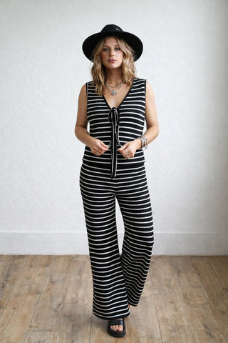 Black Stripe Tie Set
