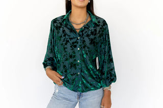 Velvet Burnout Blouse