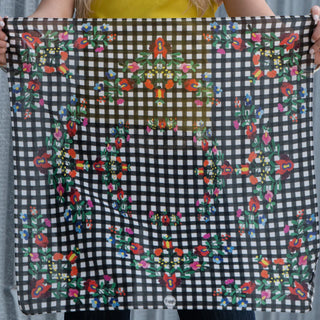 Gingham Style Bandana Scarf