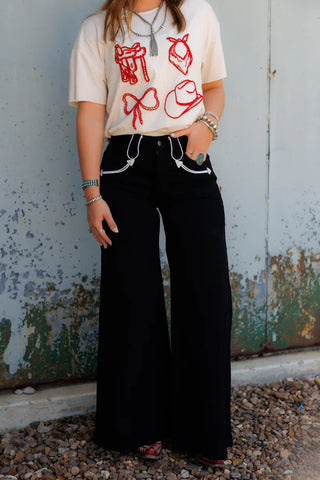 Black Wide Leg Trousers