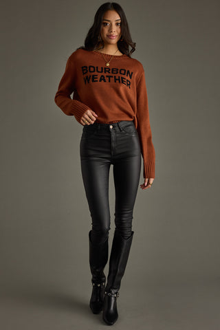Rust & Black Bourbon Weather Sweater