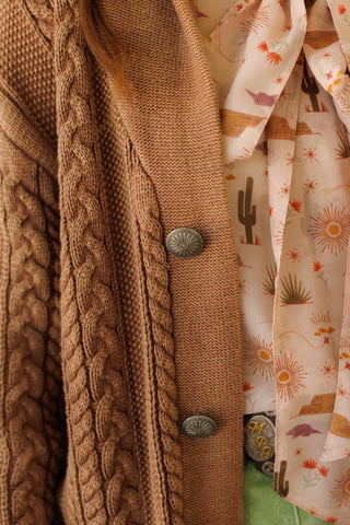 Corded Concho Cardigan