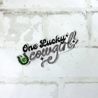 One Lucky Cowgirl Black Patch