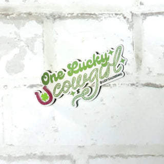 One Lucky Cowgirl Green Patch