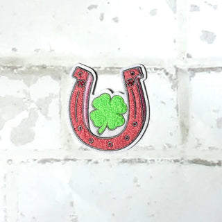 Hot Pink Lucky Horseshoe Patch