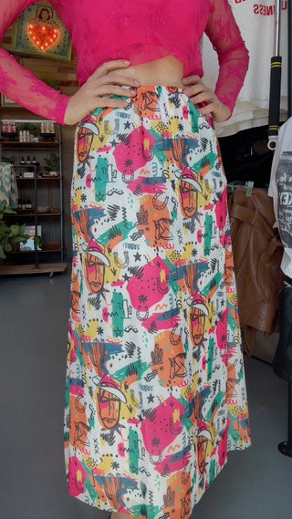 80's Western Maxi Skirt