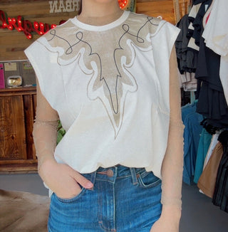 Glitter Bootstitch Tank
